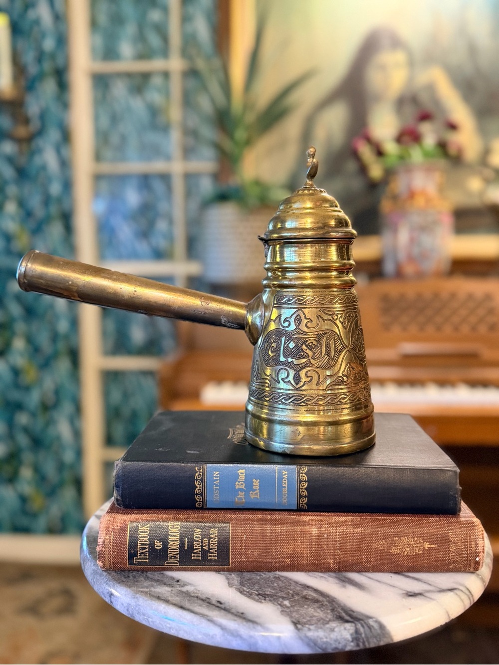 Vintage Middle Eastern / Turkish Brass & Copper Dallah Coffee